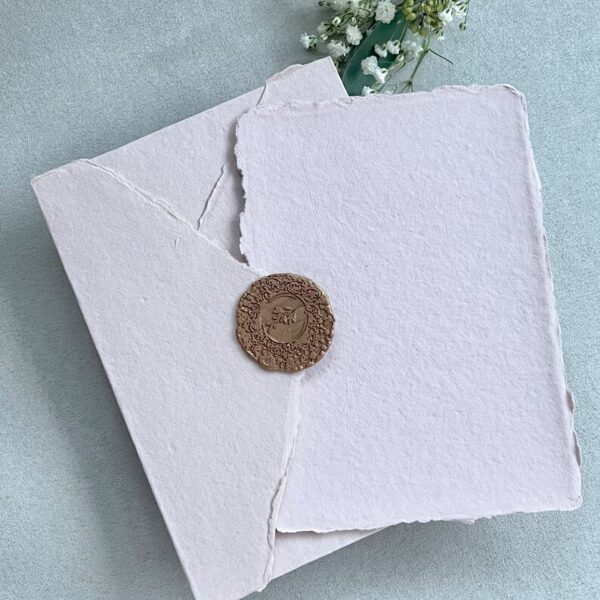 Handgeschöpftes Büttenpapier 300g, Farbton „SOFT ROSE“ - in 7 Größen | handmade paper | cotton paper
